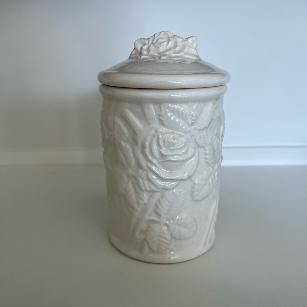 ROSE & FLORAL CERAMIC CANISTER